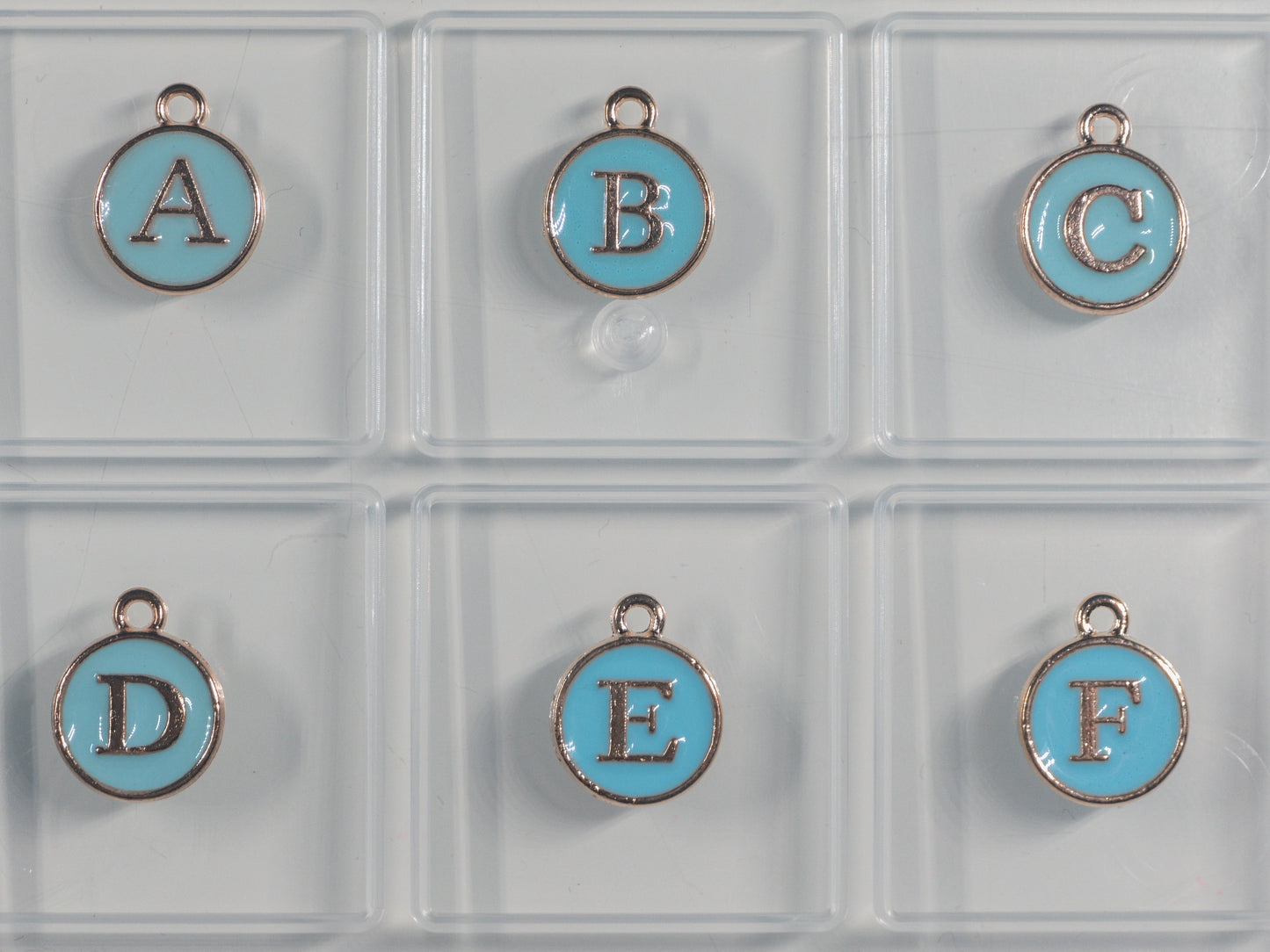 Médaillon Turquoise Pastel & Doré