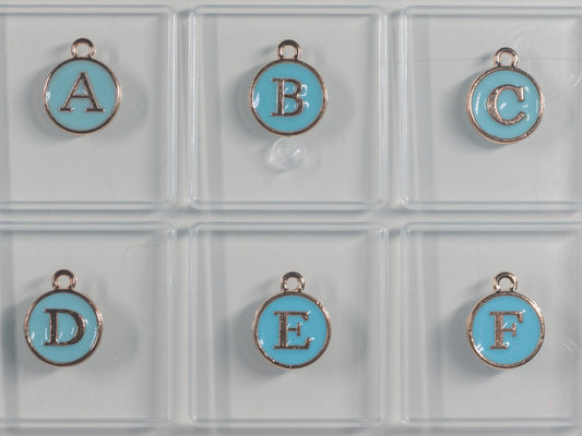 Médaillon Turquoise Pastel & Doré